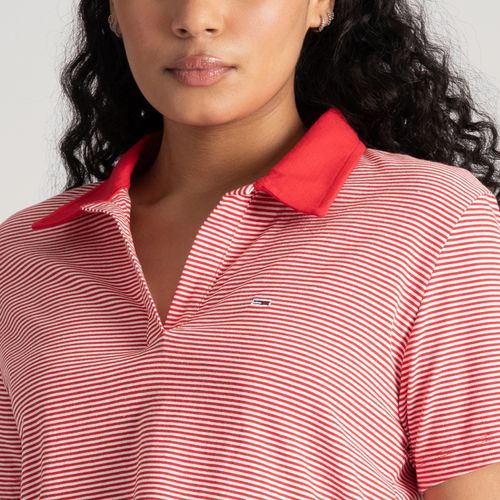 Polo Cropped Listrada Tommy Jeans