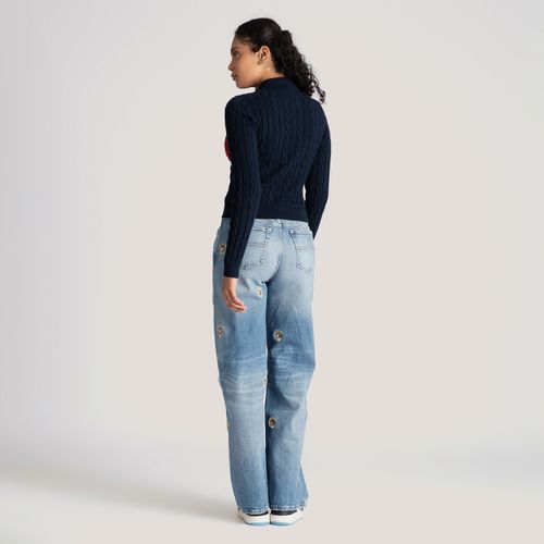 Cardigan Cropped Cashmere Tommy Jeans