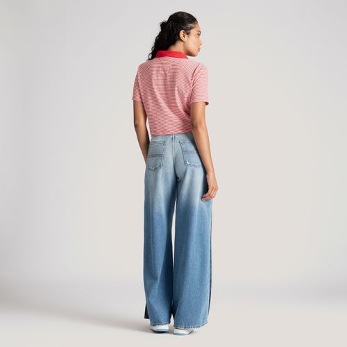 Polo Cropped Listrada Tommy Jeans