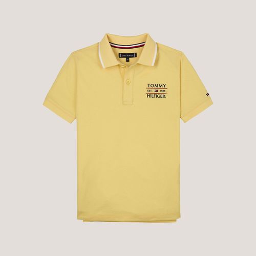 Polo Logo Linhas Infantil Tommy Hilfiger