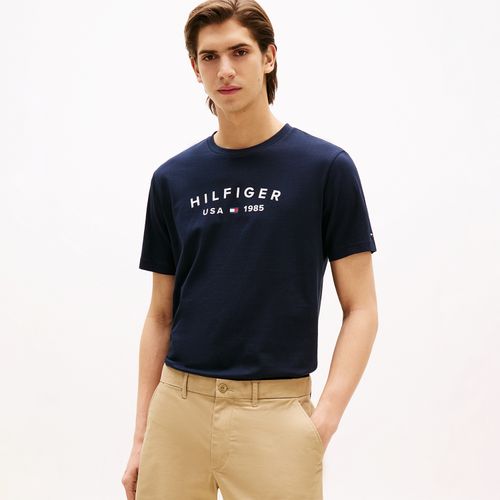 Camiseta Logo Hilfiger Usa Gola C
