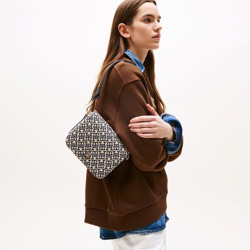 Bolsa Transversal Jacquard Monograma Th