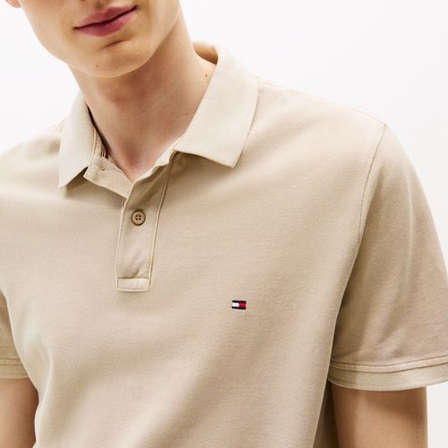Polo Tingida Bandeira Bordada Regular Fit