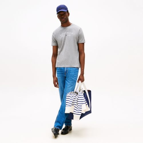 Camiseta Logo Hilfiger Usa Gola C