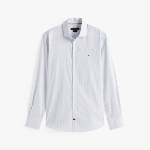 Camisa Popeline Listrada Slim Fit