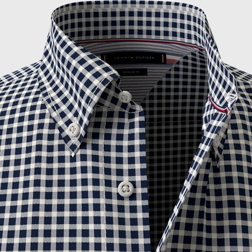 Camisa Gingham Xadrez Manga Curta