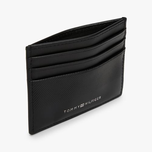 Porta-cartões com logotipo de couro