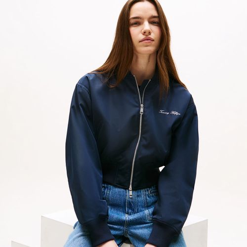 Jaqueta Bomber Cropped Repelente À Água