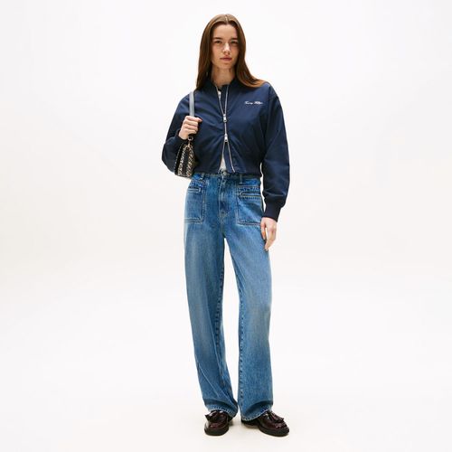 Jaqueta Bomber Cropped Repelente À Água