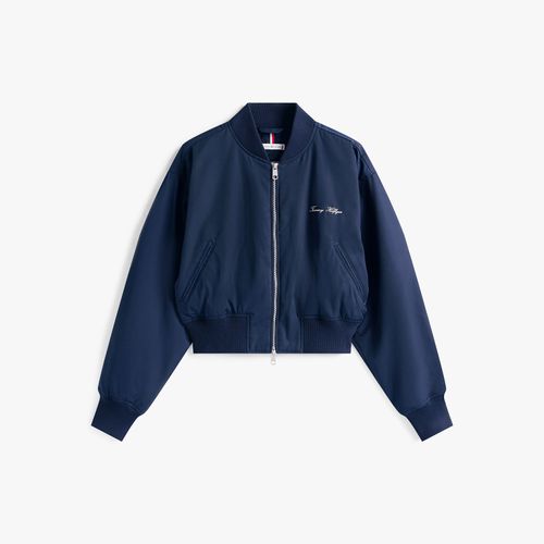 Jaqueta Bomber Cropped Repelente À Água