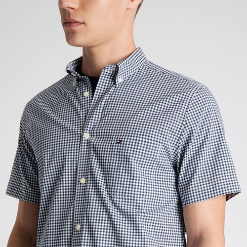 Camisa Gingham Xadrez Manga Curta