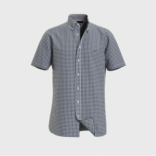 Camisa Gingham Xadrez Manga Curta