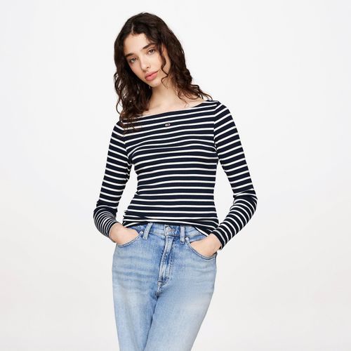 Camiseta Listrada Manga Longa Tommy Jeans
