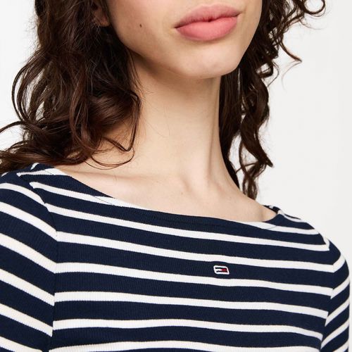 Camiseta Listrada Manga Longa Tommy Jeans