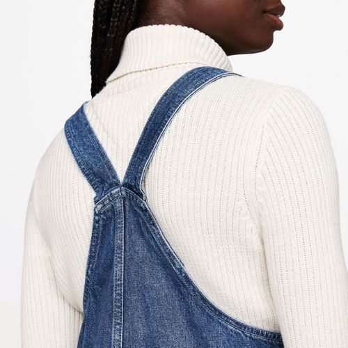 Jardineira Jeans Bandeira Tommy Jeans