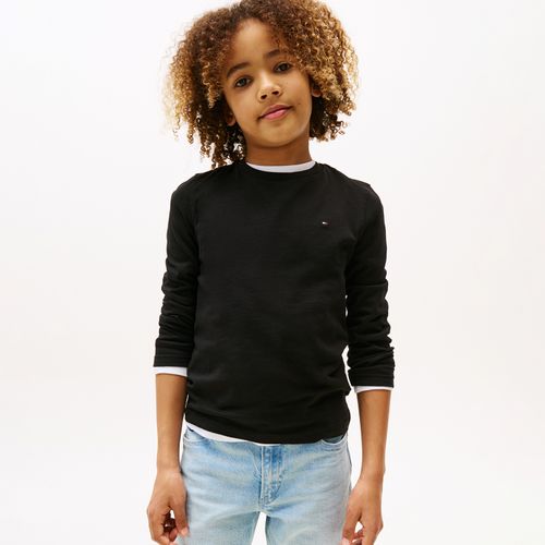 Camiseta Clássica Infantil Manga Longa Tommy Hilfiger