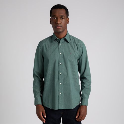 Camisa Popeline Micro Estampa Regular Fit