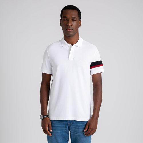 Polo Manga Global Stripe Regular Fit