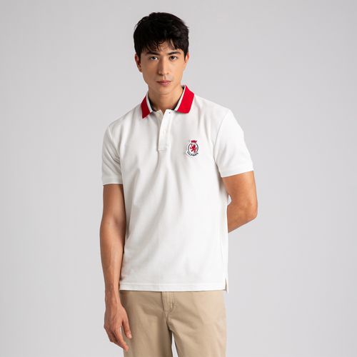 Polo Herrinbone Brasão Regular Fit