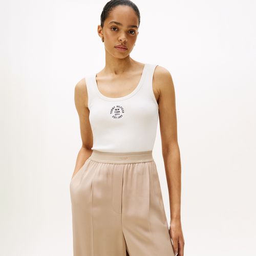 Regata Canelada Bordado Circular