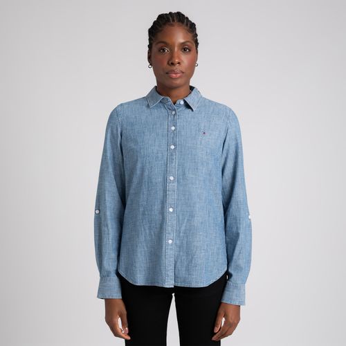 Camisa Jeans Roll Tab Regular