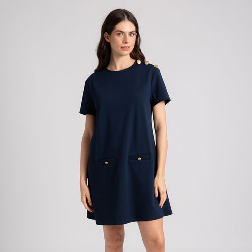 Vestido Gold Button Ponte Di Roma