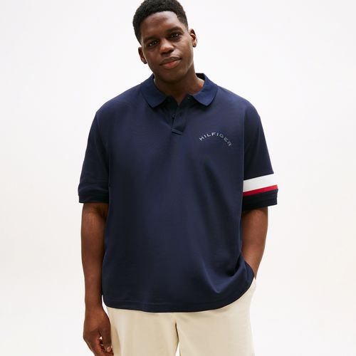 Polo Manga Global Stripe Big And Tall