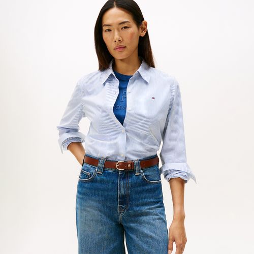 Camisa Listrada Popeline Regular