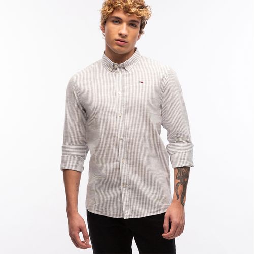Camisa Listrada Slim Fit Tommy Jeans