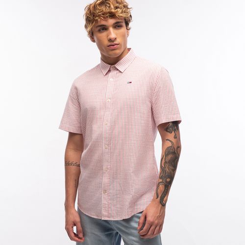 Camisa Listrada Manga Curta Tommy Jeans