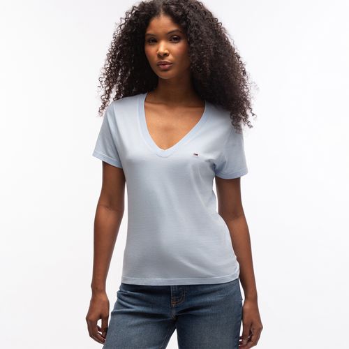 Camiseta Clássica Gola V Tommy Jeans