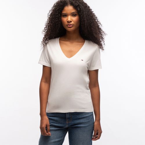 Camiseta Clássica Gola V Tommy Jeans