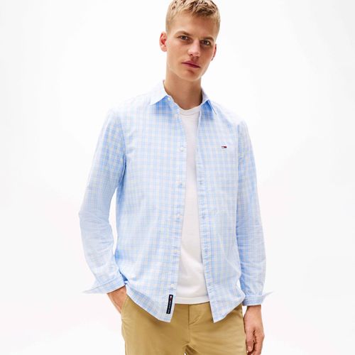 Camisa Xadrez Popeline Regular Fit Tommy Jeans