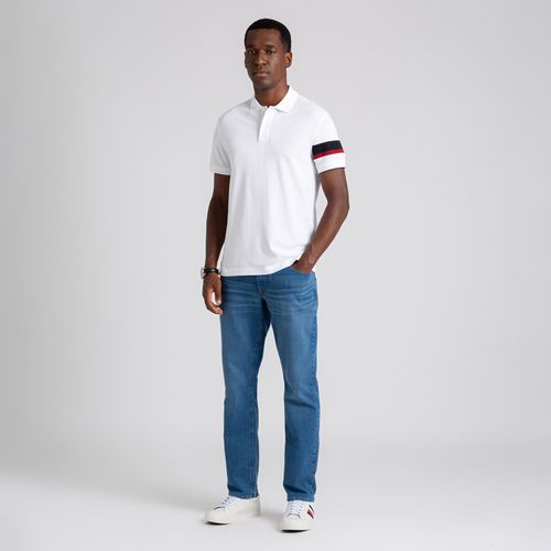 Polo Manga Global Stripe Regular Fit