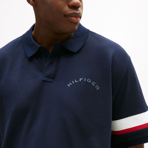 Polo Manga Global Stripe Big And Tall