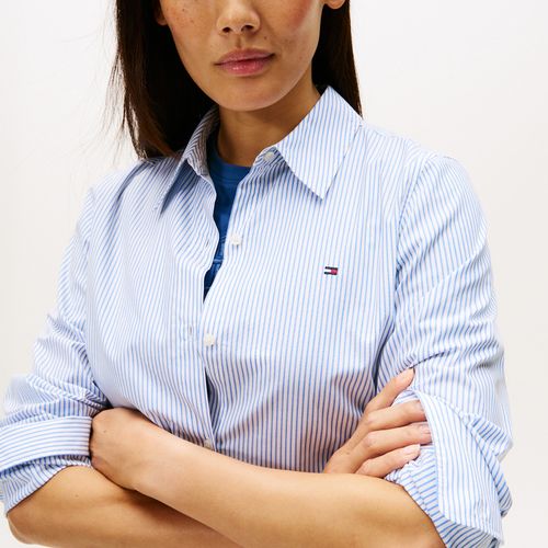 Camisa Listrada Popeline Regular