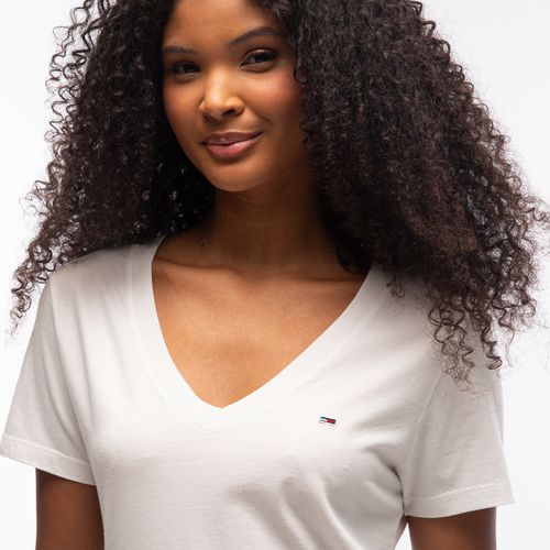 Camiseta Clássica Gola V Tommy Jeans