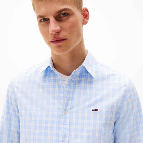 Camisa Xadrez Popeline Regular Fit Tommy Jeans
