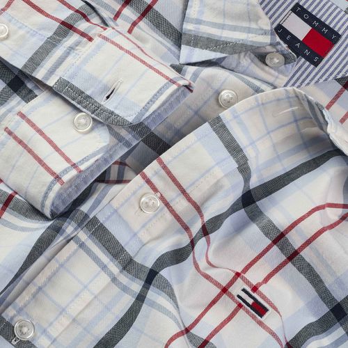 Camisa Xadrez Popeline Regular Fit Tommy Jeans