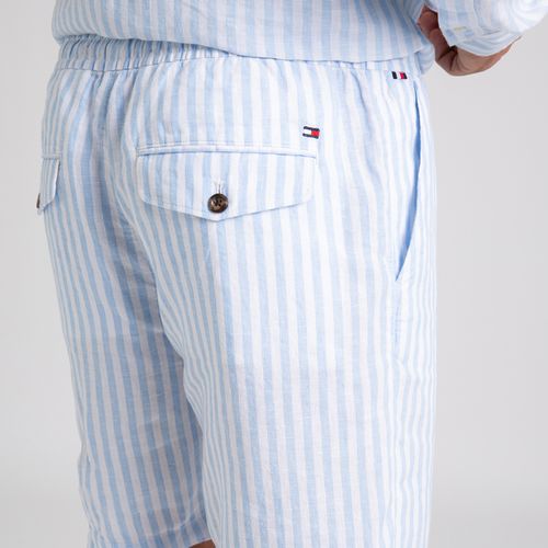 Bermuda Listrada De Linho