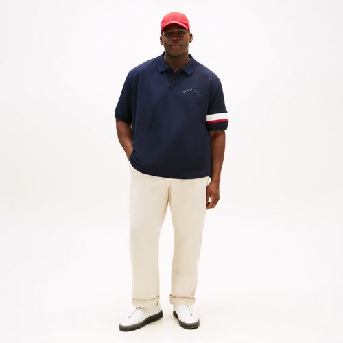 Polo Manga Global Stripe Big And Tall