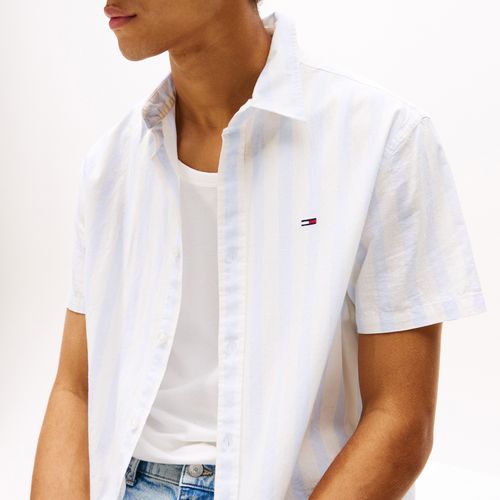 Camisa Listrada Manga Curta Tommy Jeans
