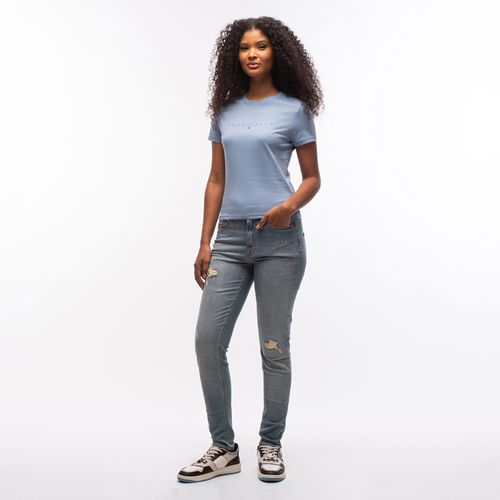 Camiseta Logo Linear Slim Fit Tommy Jeans