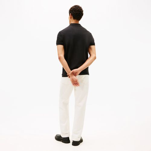 Polo Piquet Gola Zíper Regular Fit