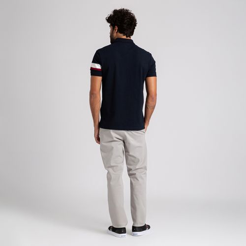 Polo Manga Global Stripe Regular Fit