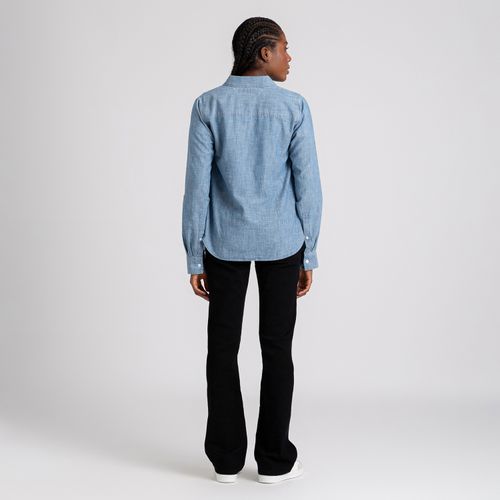 Camisa Jeans Roll Tab Regular