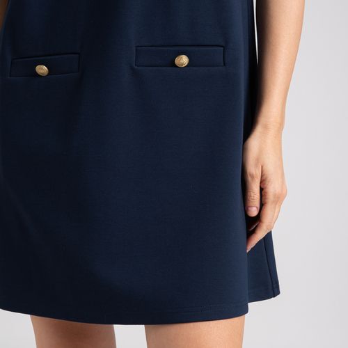 Vestido Gold Button Ponte Di Roma