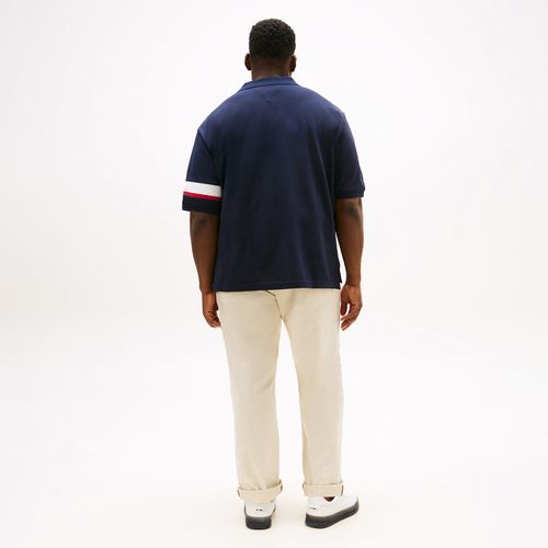 Polo Manga Global Stripe Big And Tall