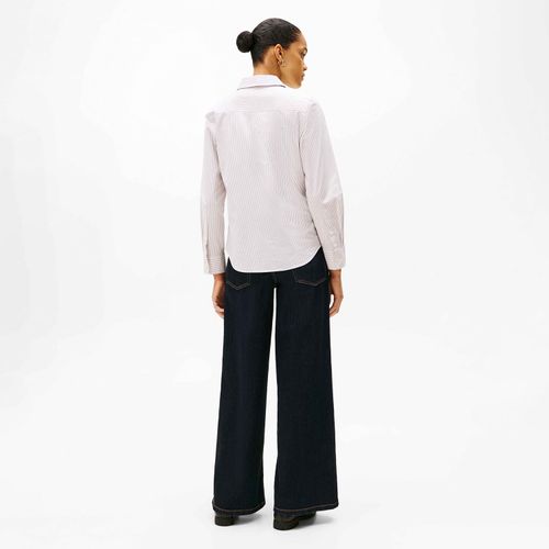 Camisa Listrada Popeline Regular