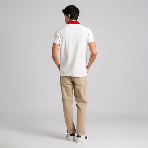 Polo Herrinbone Brasão Regular Fit